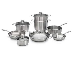 Frigidaire 11FFSPAN17 Ready Cook Cookware, 12-Piece, Stainless Steel, 12 Pieces
