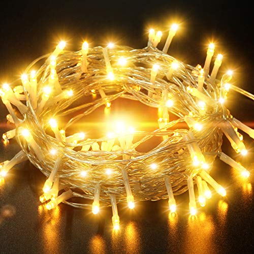 33FT 100 LED Battery Operated String Lights, IP65 Waterproof Outdoor Fairy Lights with 8 Lighting Modes, Timer and Memory Program Perfect for Christmas Wedding Party Bedroom Garden Patio – Warm White | The Storepaperoomates Retail Market - Fast Affordable Shopping