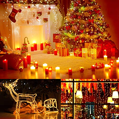 33FT 100 LED Battery Operated String Lights, IP65 Waterproof Outdoor Fairy Lights with 8 Lighting Modes, Timer and Memory Program Perfect for Christmas Wedding Party Bedroom Garden Patio – Warm White | The Storepaperoomates Retail Market - Fast Affordable Shopping