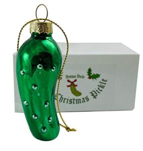 Christmas Pickle Ornament German Tradition Blown Glass Tree Decoration Gift Boxed
