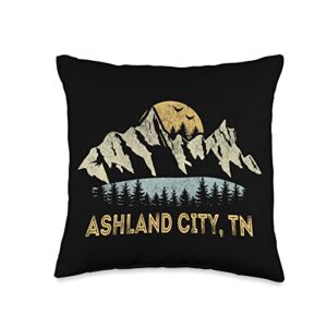 Ashland City Tennessee Mountain Sunset Kayak Ashland City Tennessee Mountain Sunset Sunrise Kayaking Throw Pillow, 16×16, Multicolor