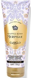 Bath & Body Works Whipped Berry Meringue Signature Collection Ultimate Hydration Body Cream For Women 8 Fl Oz (Whipped Berry Meringue)