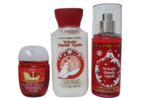 Bath and Body Works WINTER CANDY APPLE Be Merry Mini Gift Set 3-pc Travel Size