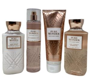 Bath & Body Works PURE WONDER Deluxe Gift Set – Fragrance Mist – Body Cream – Body Lotion – Shower Gel – Full Size