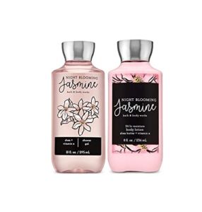 Bath and Body Works Night Blooming Jasmine Signature Collection Body Lotion and Shower Gel Gift Set (Night Blooming Jasmine)