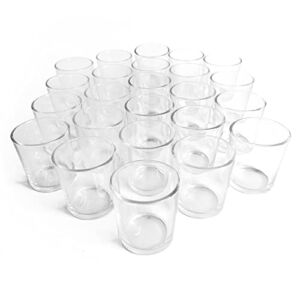 Direct Candle Supply – Votive Candle Holder – Sets – Premium Crystal Clear Tealight Candle Holders for Wedding, Holiday and Home Decor (48 Pack)