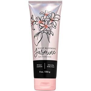 Bath and Body Works NIGHT BLOOMING JASMINE Ultra Shea Body Cream 8 Ounce, 2020 Limited Edition