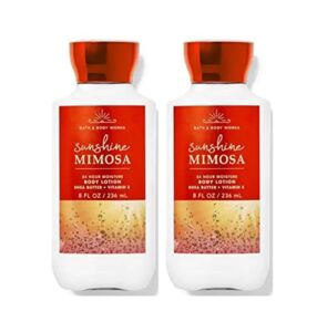 Bath and Body Works Sunshine Mimosa 2 Pack Sunshine Mimosa Super Smooth Body Lotion 8 Oz (Sunshine Mimosa)