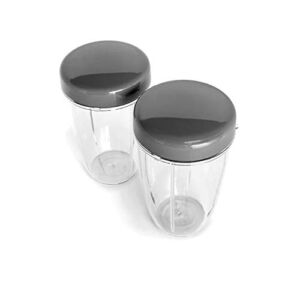 NutriBullet Stay Fresh Resealable Lids (2).20 Lbs, Gray