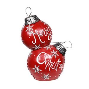 Alpine Corporation ZTY104CC Alpine Christmas Ball Ornament with Color Changing LED Light, Indoor Festive Home, Red Holiday décor