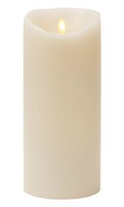 Liown Flameless Candle: Unscented Moving Flame Candle with Timer (9″ Ivory)
