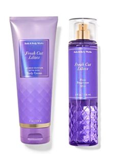 Bath and Body Works – Fresh Cut Lilacs – Gift Set – Fine Fragrance Mist & Body Cream – 2021