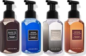 Bath and Body Works Mens Favorites Gentle Foaming Hand Soap – Black Tie, Graphite, Ocean, Vintage, 8.75 Fl Oz, (Pack of 4)