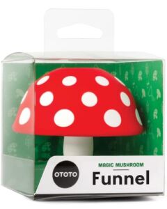OTOTO Magic Mushroom – Foldable Kitchen Funnel – Small Funnel with Wide Mouth for Jars, Canning, & Bottle Liquid Transfer – Silicone, 100% Food Safe, BPA Free, Dishwasher Safe
