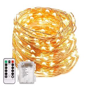 ECOWHO LED String Lights, 66ft 200 LED Waterproof Starry Fairy Lights, 8 Lighting Modes, Battery Powered Decorative Lights for Patio, Garden, Wedding (Warm White,1Pack)