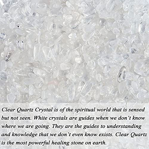 Top Plaza Natural Clear Quartz Tumbled Chips Crushed Stones Reiki Healing Quartz Crystals Irregular Shaped Gemstones 0.45lb | The Storepaperoomates Retail Market - Fast Affordable Shopping