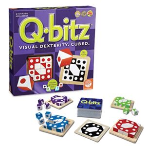 Mindware Q-Bitz Pattern Matching Game | Fun Board Games for Family Game Night | Ages 8 and up 2-4 Players