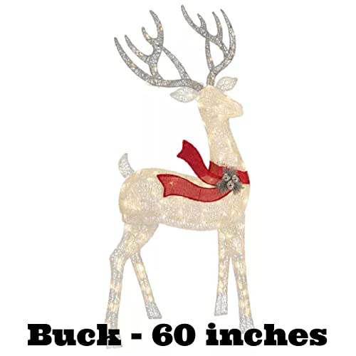 Large 3-Piece LED Lighted Holiday Deer Family – 60 inch Buck, 52 inch Doe & 28 inch Fawn – 360 Clear LED Lights | The Storepaperoomates Retail Market - Fast Affordable Shopping