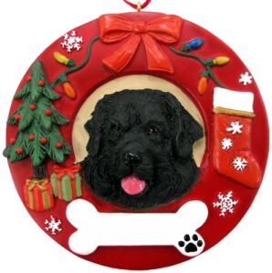 Newfoundland Ornament Personalized and Hand Painted Measures 3.75 Inches Diameter