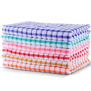 Mebver Kitchen Towels Dish Towels, Dish Cloths for Kitchen Set, Dish Rags, Reusable Cleaning Cloths Hand Towels Tea Towels （12″x 16″ Set of 6 Mix Color）