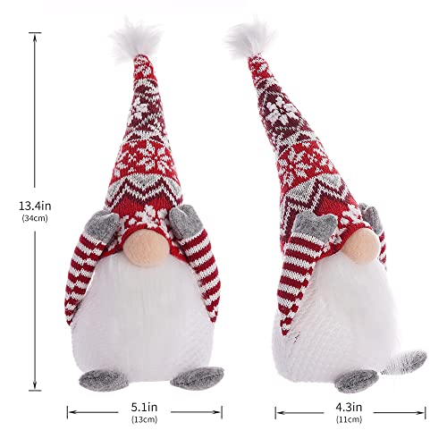 OVEELER Christmas Gnomes Lighted Gnome, Plush Xmas Standing Tomte Scandinavian for Holiday Party Home Office Decorations Ornaments Set of 2 | The Storepaperoomates Retail Market - Fast Affordable Shopping