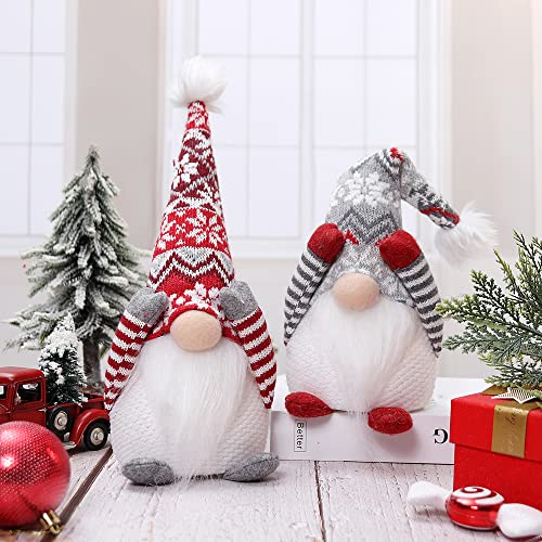 OVEELER Christmas Gnomes Lighted Gnome, Plush Xmas Standing Tomte Scandinavian for Holiday Party Home Office Decorations Ornaments Set of 2 | The Storepaperoomates Retail Market - Fast Affordable Shopping
