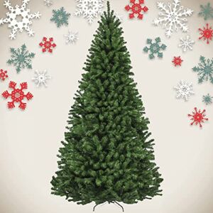 8ft Premium Spruce Artificial Holiday Christmas Tree for Home, Office, Party Decoration with 1,800 Longer and Wider Branch Tips, More Denser, Easy Assembly, Foldable Base …
