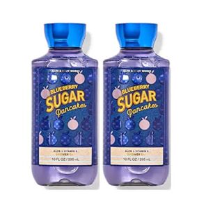 Bath & Body Works Blueberry Sugar Pancakes Shower Gel Gift Sets 10 Oz 2 Pack (Blueberry Sugar Pancakes)