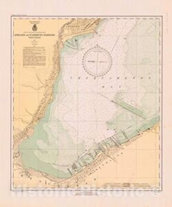 Historic Pictoric Vintage Map – Ashland and Washburn Harbors, 1943 Nautical NOAA Chart – Wisconsin (WI) – Vintage Wall Art – 44in x 53in