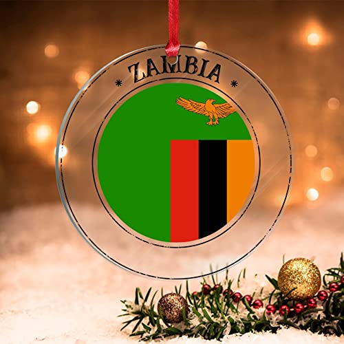 Zambia Flag Tree Decoration Ornament National Flag Zambia Christmas Decor Holiday Keepsake Acrylic Christmas Ornament New Home to Travel Lover | The Storepaperoomates Retail Market - Fast Affordable Shopping