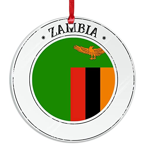 Zambia Flag Tree Decoration Ornament National Flag Zambia Christmas Decor Holiday Keepsake Acrylic Christmas Ornament New Home to Travel Lover | The Storepaperoomates Retail Market - Fast Affordable Shopping