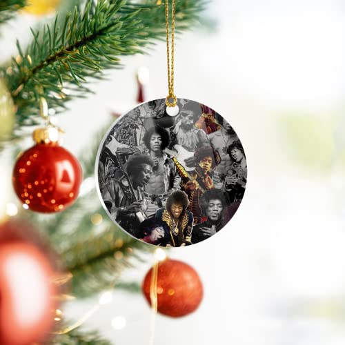 Holiday Christmas Ornament Jimi Home Decor Circle X-mas Hendrix Home Decor Acrylic Celebrity Gift Collage Xmas Gift Christmas for Holidays, Party Decoration | The Storepaperoomates Retail Market - Fast Affordable Shopping