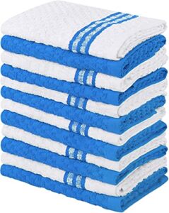 Utopia Towels 12 Pack Kitchen Towels, 15 x 25 Inches Cotton Dish Towels, Tea Towels and Bar Towels (Blue)
