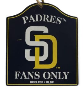 Boelter Brands MLB San Diego Padres Wooden Fan Sign Ornament