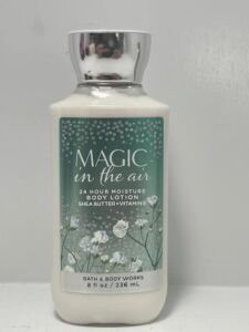 Bath and Body Works Magic in the Air 24 Hour Moisture Body Lotion 8 Ounce Full Size Glitter and Flowers Label