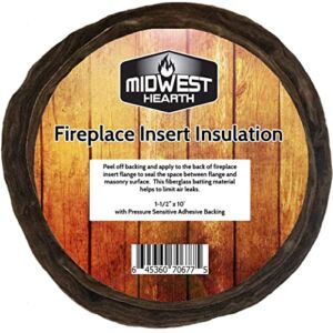 Midwest Hearth Fireplace Insert Insulation 10′ Roll w/ Self Adhesive Backing