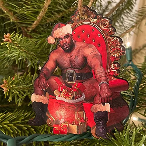 Pack Barry Santa Christmas Ornament Acrylic Meme, A Handmade Festive Mr. Acrylic Meme Mr. Christmas Funny Acrylic Gift 2022 Xmas Holiday 2D Ornament (2) | The Storepaperoomates Retail Market - Fast Affordable Shopping