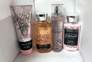 Bath and Body Works NIGHT BLOOMING JASMINE – Deluxe Gift Set Body Lotion – Body Cream – Fragrance Mist and Shower Gel – Full Size