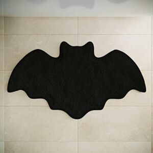 Halloween Bat Bath Mat – Rugs Bat Decor – Bats Bathroom Rug Decoration Black Gothic Gift Goth Gifts Set Room Decorations Spooky Witch Witchy Home Batman Cute Door Mats for Indoor Entry Kitchen Bedroom