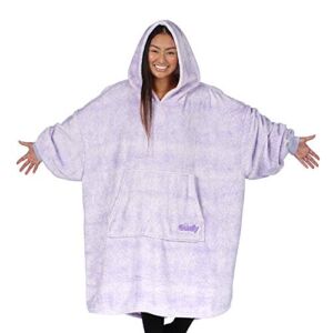 THE COMFY Dream | Oversized Light Microfiber Wearable Blanket, Seen on Shark Tank, One Size Fits All, (Heather Purple)