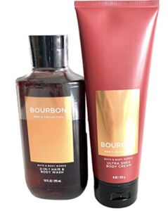 Bath and Body Works Men’s Collection Ultra Shea Body Cream & 2 in 1 Hair and Body Wash BOURBON.