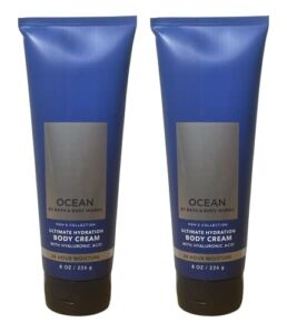 Bath and Body Works Ocean 2 Pack Men’s Collection Ultimate Hydration Ultra Shea Body Cream 8 Oz (Ocean)