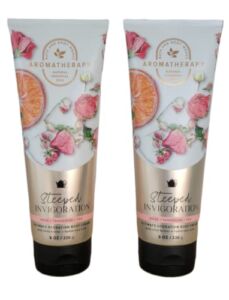 Bath and Body Works Aromatherapy Ultimate Hydration Body Cream 8 Oz. 2 Pack (Rose Tangerine Tea)