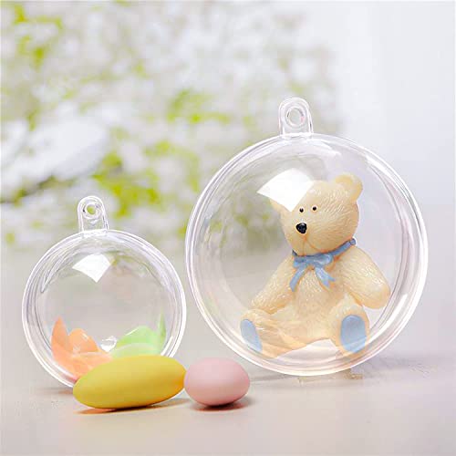 20 Pcs DIY Clear Plastic Reusable Fillable Balls Ornament,3.5 Inches Christmas Ornaments Balls for Halloween,Home Decor,Christmas,Birthday,Wedding,Party,DIY Crafts,XmasDecorm,New Year (80mm) | The Storepaperoomates Retail Market - Fast Affordable Shopping