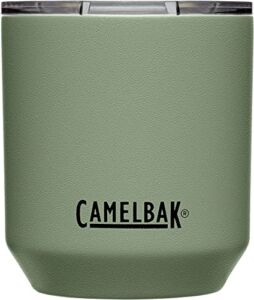 CamelBak Horizon 10 oz Rocks Tumbler – Cocktail Glass – Insulated Stainless Steel – Tri-Mode Lid, Moss