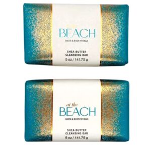 Bath & Body Works AT THE BEACH Shea Butter Cleansing Bar – Lot Of 2 – Full Size