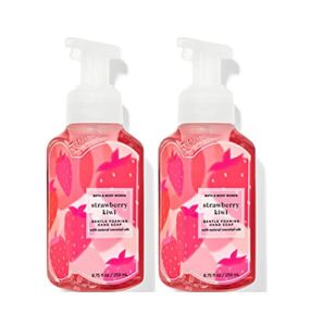 Bath & Body Works Strawberry Kiwi Gentle Foaming Hand Soap 8.75 Ounce 2-Pack (Strawberry Kiwi)