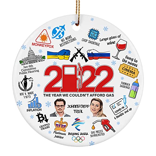 2022 Christmas Ornament, The Year We Couldn’t Afford Gas Christmas Ornaments Funny, Commemorative Event 2022 Ornament, 2022 Memorable Event Xmas Ornaments, Gas Price Inflation Christmas Tree Ornaments | The Storepaperoomates Retail Market - Fast Affordable Shopping