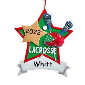 Personalized Lacrosse Player Christmas Ornament – All Star Sports Team Holiday Tree Decoration with Custom Name