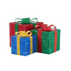 Home Accents Holiday 3-Piece Yuletide Lane LED Gift Boxes